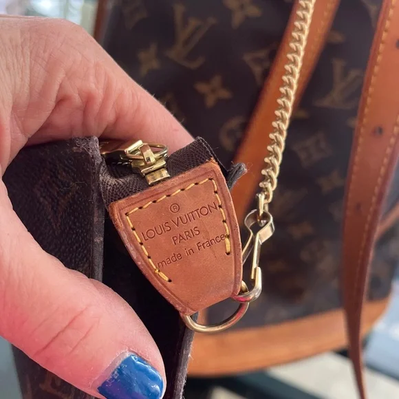 Louis Vuitton Monogram Brown Bucket Bag With Wallet